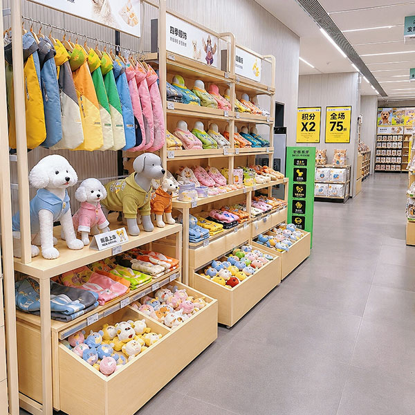 宠物四季服饰主题靠墙组合展柜