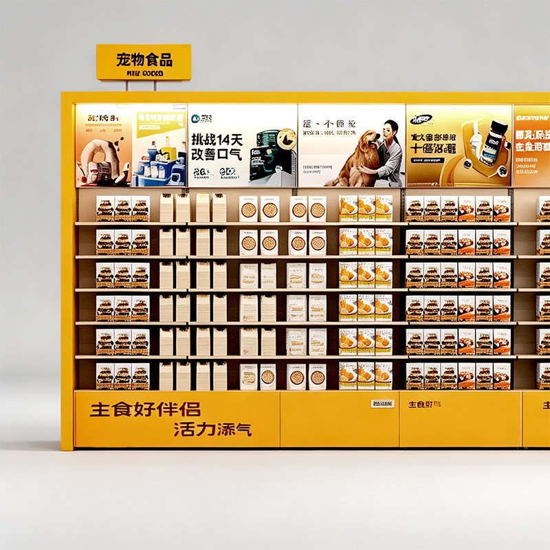 宠物食品靠墙形象展示柜